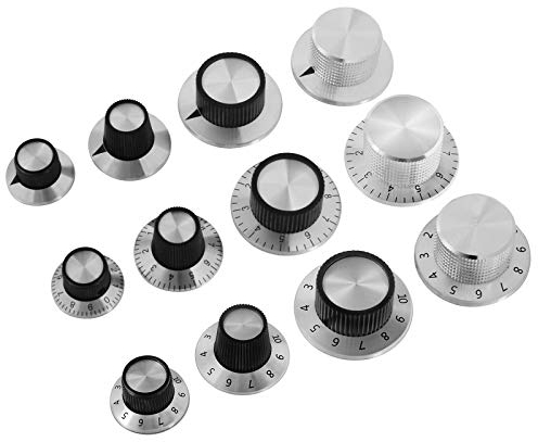 Potiknopf & Drehkopf in 12 Ausführung und Größen zum auswählen (Ø38x19mm mit 320° Skala)