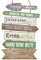B2S BACK2SEASON Schild mit Gartenregeln zum Hängen Holz Tafel Wand-Deko H=57,5 cm + 14 cm Hänger