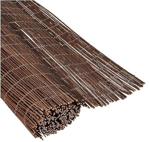 Dixiestore - Tapis en Osier - Brise-Vue Balcon - Tapis de Protection Naturel en Osier avec Fil Galvanisé - Canisse Terrasse - Clôture pour Jardin, Balcon et Terrasse, 1,5 x 5 m