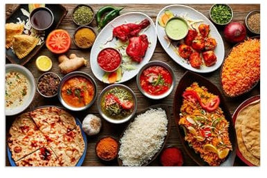 TAPHET Küchen Leinwandbilder. Vintage Leinwand Wandbilder. Essen 3. Stillleben Bild für Zuhause Esszimmer Restaurant Wanddekoration 70x105cm Ungerahmt