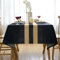 Mantel Mesa Exterior Negro Lavable 140x200 Manteles Rectangular Mantel de Lino Beige Mantel Impermeable Duradero Resistente a los Arañazos para Sala de Estar, Comedor, Balcón, Jardín, Fiesta
