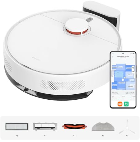 XIAOMI Robot Vacuum S40C 2-in-1 Vacuum and Mop, 5000Pa Powerful Suction, Smart LDS Navigation, High-capacity Dustbin & Water Tank, App Remote Control