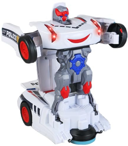 Car Robot Toy - Electric Transformation Colorful Lights Musical Sound Mobile Vehicle Robot Car for All-in-One | Creative Toy For Holiday Gift