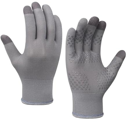 Zxpjkyu Gants d'hiver pour écrans, Chauds, Antidérapants, Confortables, pour Le Vélo, l'escalade, Le Patinage, La Conduite en Extérieur et La, Gris, Femmes