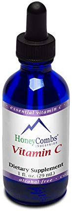 HoneyCombs Vitamin C Liquid Drops High Absorption Vitamin C Supplement Immune Support Antioxidant Vitamin C Drops for Adults Fast Absorbing Liquid Vitamin C with Bioflavonoids Daily Wellness Support