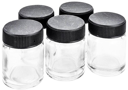 5 x Spare Glass Paint Jars 22cc Airbrush Accessories Airbrush Spares Airbrush Kit
