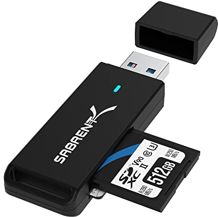 SABRENT Lector de Tarjetas SD y Micro SD USB 3.0 [CR-T2MS]