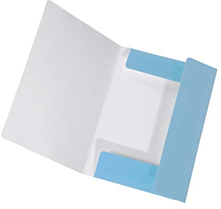 Original Falken Sammelmappe PastellColor. Aus extra starkem Karton mit 3 Klappen und Gummiband für DIN A3 Pastell-Farbe Himmel_Blau Aufbewahrungs-Zeichen-Mappe für die Schule