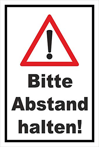 Melis-Folienwerkstatt Aufkleber Bitte Abstand halten - 30x20cm – 20 VAR S00100-012-A