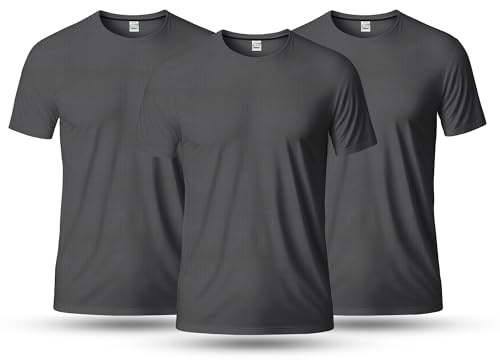 Thread Linens 3 Pack Mens Thermal Tops, Body Warmer Base Layer Thermal Underwear for Men Size S-XXL (Charcoal, M)