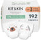 Kit & Kin Premium Öko-Windeln Größe 3 (6-10 kg) 192 Windeln, Pflanzliche & Hypoallergene Babywindeln, Zuverlässiger Auslaufschutz, Vegan & Tierversuchsfrei
