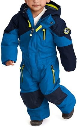 killtec bambini Tuta da sci/tuta da neve con cappuccio e ghetta antineve Kesley Mini, royal, 98, 34353-000