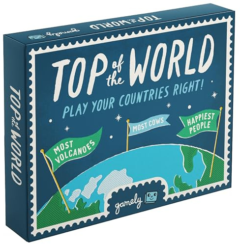 Top of the World: The pocketsize globe-trotting game of top 10s. Travel the world in this game of knowledge, strategy & crafty guesswork.