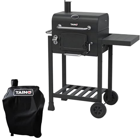 TAINO HERO Ensemble fumoir petit barbecue barbecue au charbon de bois Barbecue à gaz combiné Barbecue à gaz Chariot de barbecue Housse de protection