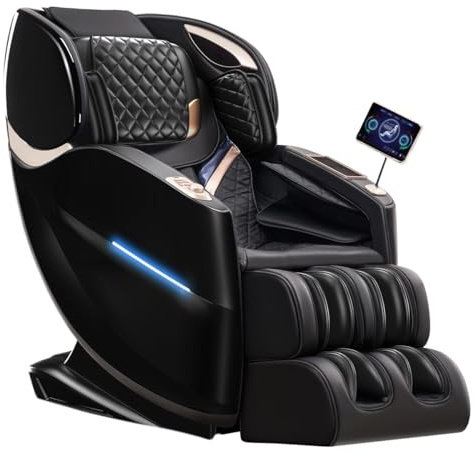 3D Full Body Shiatsu Zero Gravity Massage Chair with SL Track, Rollers for Back, Neck, Shoulders, Foot & Calf, Airbags Massage, Heating for Lower Back, Wireless Charging, LCD Touch Control, 12 Modes