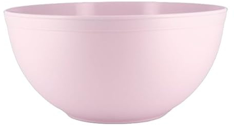 Monouso | 1 Cuenco de Plástico Reutilizable Durable, PP Mineral, Color Rosa, Capacidad de 3,35l, Ø23,5cm, Irrompible, Resistente, Hasta 250 Usos, Alimentos Fríos y Calientes