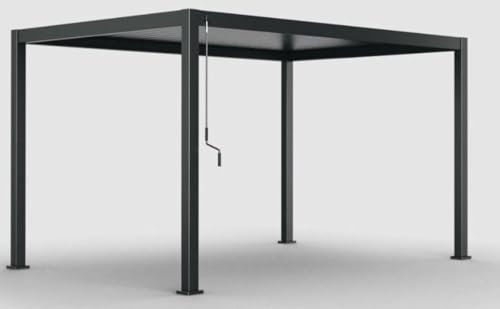 Hespéride - Pérgola bioclimática de Aluminio Evora Grafito 4 x 3 m