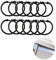 12 Piezas Anillas para Cortinas de Plástico Anillas Cortina Ducha 50 mm O-Ring Ganchos de Cortina de Ducha Engrosados Argollas para Cortinas Negros para Abrir Anillos de Ducha para Cortina de Ducha
