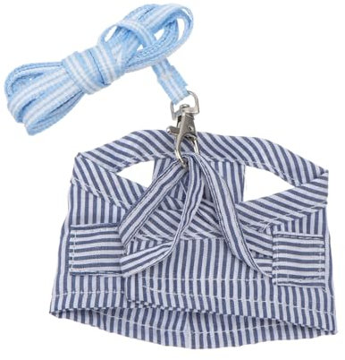 BESPORTBLE Meerschweinchengeschirr Geschirr Und Leine Für Haustiere Frettchen Leine Haustiergurte Meerschweinchenleine Meerschweinchen Riemen Kaninchenhalsband Kaninchenleine Hasenleine Blue