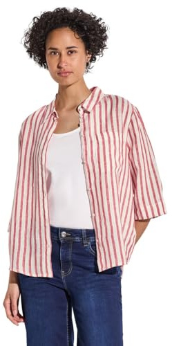 Street One A345632 Chemise rayée, Glory Red, 46 Femmes