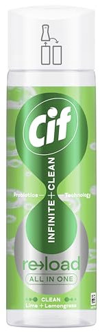 Cif Infinite Clean Lime & Lemongrass All in One Cleaner Reload with probiotics technology for a long-lasting clean* 280 ml