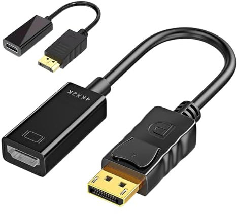 Adaptateur Dsplayport - Convertisseur Projecteur, Conversion Vidéo Haute Résolution | Affichage Avec Adaptateur De Conversion Dsplayport 4K, Peut Être Connecté à un PC, Ordinateur Portable Ou