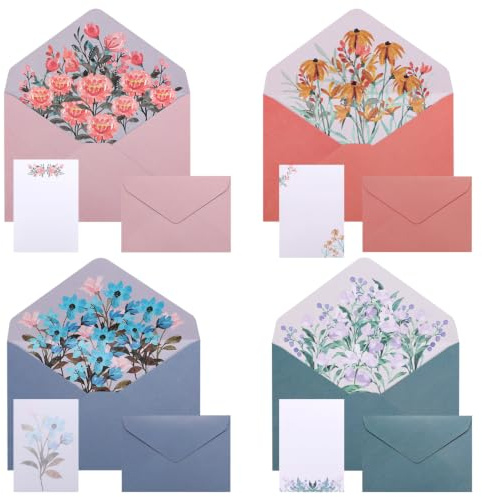24pcs Letter Writing Set Writing Paper and Envelopes Letter Writing Paper and Envelopes Letter Paper Letter Writing Paper for Birthday Office and Invitations