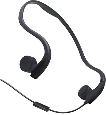 GZCRDZ Auriculares de conducción ósea con micrófono Auriculares Deportivos estéreo de oído Abierto con micrófono de reducción de Ruido (Negro)