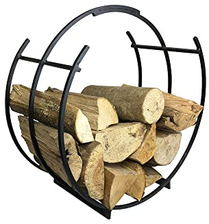 Garden Pride Log Holder/Firewood Rack - Ideal for carrying and storing logs it's an essential fireplace accessory - Circle Design
