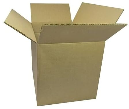 Sunrise Packaging 1 x Extra Large Heavy Duty Double Wall Cardboard Box Size 24 x 18 x 18/610 x 457 x 457mm Durable, Recyclable and Reusable House Moving Removal Strong Storage Box