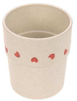 LÄSSIG Kinder Becher Trinkbecher Tasse Kindergeschirr ohne Melamin, BPA-frei, für Spülmaschine und Mikrowelle/Mug Happy Rascals Heart lavender