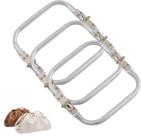 NHQZ Borsa a Forma di U Con Manico Interno e Chiusura a Bacio, Borsellino In Alluminio, Telaio per Progetti Fai da Te (16x8.5CM)