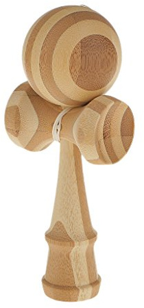 Courtieyeardceastea Wooden Unpainted Bamboo Pattern Kendama Toy Skill Ball Kids Sport Party Game