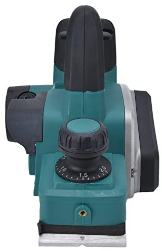 Rabot électrique 15000 tr/min, profondeur réglable, plaque de base de miroir, boîtier en acier inoxydable avec poignée en nylon PA6, raboteuse à bois portable sans fil 21V 800W