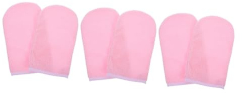 COLLBATH 3 Pares guantes de algodon encerado guantes de cera caliente de mano de parafina cuidado manos spa cuidado manos Cubremanos con caliente rizo rosa
