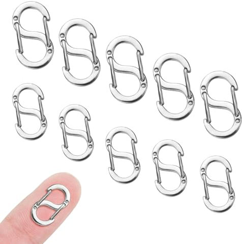 10 Stück Edelstahl 8-Form Kettenverschluss,Armband Verlängerung,Doppelöffnungs Verkürzer Verschluss,Schmuckverschluss für Halskette,DIY Schmuck,Ketten Layering,Schmuckverlängerung,Necklace (2 Größen)