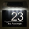 House Numbers Plaques with Solar Light Solar House Number House Name Plaques for Outside House Sign Door Number Plaques for Wall 195mm X 130mm (Design 1)