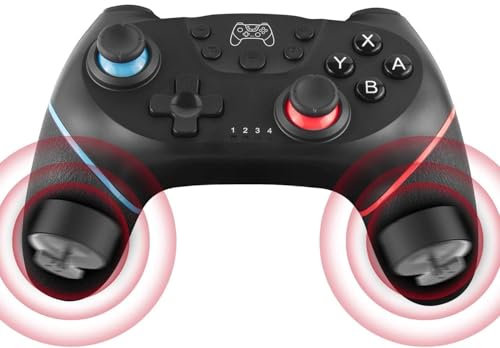 ETPARK 2 Stück Switch Controller für Switch/Switch 2/Switch Lite/Switch OLED,Controller für Switch mit Doppel Vibration,Switch Pro Controlle.r mit Aufwachen,Hall Joystick,6 Achsen Gyro,Turbo
