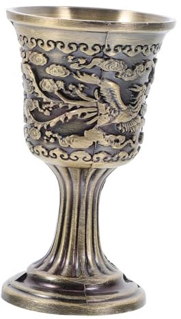 TOPPERFUN Copa De Licor De Aleación De Zinc Copa Decorativa De Vino Sin Dorada De Metal Para Coleccionar Casa o Usar Eventos Tradicionales