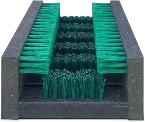 Borstelshop Algunos rascadores de Zapatos de plástico - Felpudos para Exteriores - Felpudos para Exteriores - Rascador de Zapatos Resistente para Cepillos - 30 x 27 cm - Verde