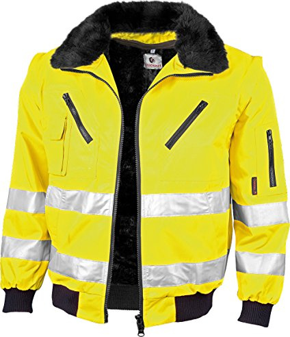 Gonschorek Qualitex Warnschutz Pilotenjacke gelb oder orange (M, warngelb)