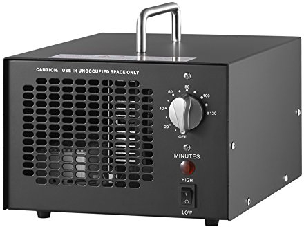 Profi Ozongenerator 3000 bis 7000mg/h- 3,5bis7g/h einstellbar Timer Ozon Generator Luftreiniger für Ihr Auto,Kücke Desinfektion, Formaldehyd Reduzierung und geruchtilgend in Badezimmer (Schwarz)