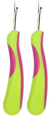 2PCS Nahttrenner Handlicher Stich Unpicker Scharfe Nähnahtfadenentferner mit ergonomischen Griffen zum Nähen Basteln Entfernen von Fäden