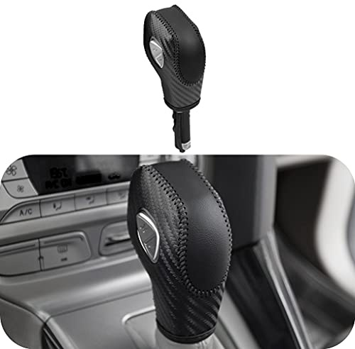 LDYFC Auto Car Leather Gear Shift Knob Cover for Ford EcoSport Escape/Fusion/C-Max Energi Wagon/Fiesta/Focus/Transit Accessories