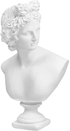 Norrclp Estatua griega de Apolo, escultura clásica de mitología griega de busto romano para decoración del hogar