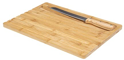 5five - planche à pain avec couteau pince bambou
