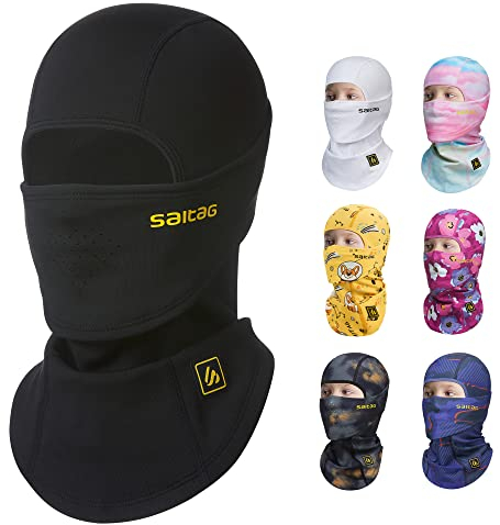 SAITAG Sturmhaube Kinder Balaclava Skimaske Winter Sturmmaske Jungen Mädchen Vollgesichtsabdeckung für Ski Schneeball Kampf und andere Outdoor-Sportarten Kindermasken