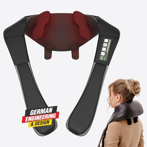 DONNERBERG® Das Original Proneck Nackenmassagegerät mit Wärme Massagegerät Kabellos Markenakku 7 Jahre Donnerberg Kraftmotor Garantie. KNM-001