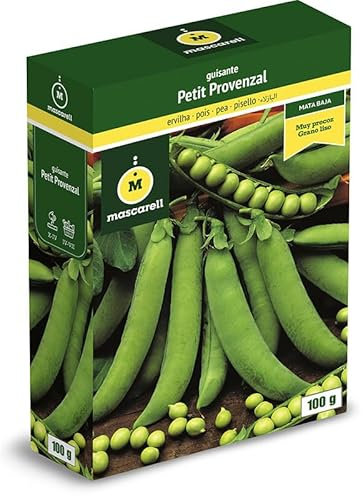 Mascarell Semillas, GUISANTE PETIT PROVENZAL, Semillas Leguminosas, Fácil de Cultivar en Casa, 100 G.