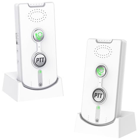 Sistema di Interfono Senza Fili 1000M, 2 Vie Citofono di Voce, Campanelli Per Interfono Senza Fili Interfono Vocale Bidirezionale, Intercomunicatore Campanello Wireless per Ufficio, Casa (Bianco)